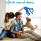 Dog Toys with Crinkle Paper- Octopus Stuffed Dog Squeak Toy Interactive Tug of War Puppy Toys for Small, Medium, Large Dogs