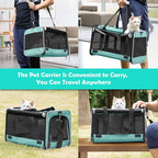 GAPZER Small Dog Carrier Yorkshire Puppy Softshell Chihuahua Transport Cage | Privacy Protection Big Kitten Car Travel Cloth Carry Bag up to 20 lbs, Small Animal Portable Mesh Kennel Cage for Vet Visits