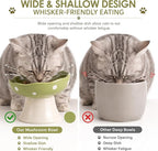 Mushroom Cat Bowl, Elevated Ceramic Cat Bowl, Avocado Green | Cute Mushroom Design • Avocado Green • Elevated Feeding • Whisker Friendly • Smooth Ceramic