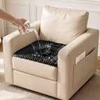 FUANGUI Waterproof Armrest Couch Cover for Dogs,27.6" x 27.14", Black | Non-Slip Backrest Cover Recliner Chair Protector, Fuzz Soft Armchair Armrest Cover Washable Couch Covers Sofa Pet Friendly