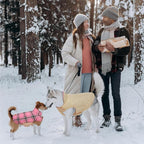 Kuoser Warm Dog Coat, Waterproof Dog Jacket for Extra Large Dogs, Pink 2XL | Adjustable Durable XXL Doggie Winter Coat Reversible Puppy Cold Weather Apparel from Small to Large Breed