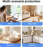 Air Purifiers for Bedroom, Dorm Room, True HEPA Filter for Smoke, White | Small Air Purifier for Wildfire Smoke, Dust, Pet Dander, 24dB Quiet Sleep Mode with Night Light, Fragrance Sponge, 2 Pack