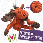 HuggleHounds Knottie Plush Dog Toy - Dog Stuffed Animal Toy, Puppy Toys, Squeaky Dog Toy for Small, Medium & Large Dogs, Durable Plush to Keep Them Busy - Nibblet Anteater, Large