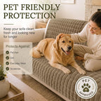 Smiry Velvet Couch Cover for Dogs, Non Slip Soft Sofa Protector for Pets | Washable Sofa Cover for Cats, Furniture Protector Against Pet Hair, Scratches, Fits Sectional Sofa(Mocha Brown, 27.6"x27.6")