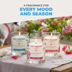 Pet House Candles, Plant-Based, Long Lasting, Clean Burning Scented Pet Odor Candles - Lilac Garden