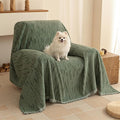 MYSKY HOME Oversized Armchair Couch Cover for 1 Cushion Couch, Washable Sofa Protector, Chair Couch Covers Sofa Covers Sofa Throws Sofa Slipcovers Futon Cover for Pet, Kid, 71"X91", Moss Green