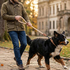 Mile High Life Dog Leash Braided Cotton Rope with Leather-Reinforced Ends | Rust-proof 360° swivel clasp, Heavy-duty for medium/large dogs. Great for weddings, daily walks (18IN, 1/2", Light Brown)