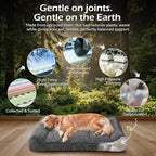 JOEJOY XL Orthopedic Dog Bed for Large Dogs, Extra Thick Foam Pet Bed Sofa | Bolster Sides, Large Sized Dog Couch Bed with Removable Washable Cover, Non-Slip Bottom, Grey (42"x30")
