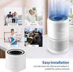 Core 300 Replacement Filter for LEVOIT Core 300, Core 300-P, Core 300S Vortex Air Air Purifier, 3-in-1 H13 Grade True HEPA Filter Replacement 2 Pack, Compare Part No. Core 300-RF (White)