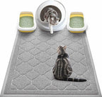 Cat Litter Box Mat, Kitty Premium PVC Pad, Durable Trapping Rug, Phthalate Free, Urine-Resistant, Scatter Control, XXL 47 x 36 Inch, Cadet Grey