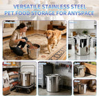 20 lb Stainless Steel Dog Food Storage Container, Airtight Metal Pet Food Storage Bin with Lid and Scoop, Large Dog Food Container for Dry Food, Keep Fresh, Easy to Clean