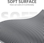ESTHELLO Cat Litter Mat Honeycomb Double Layer Design 36’’ x 30’’ Gray