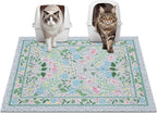 Glittme Cat Litter Mat, 33"x22" Non-Slip Washable Trapping Mat for Cats | Litter Trapping Mat With Thick PVC Coil To Catch Scatter, Soft On Paws And Waterproof Bottom To Protect Floors