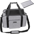 Petmolico Cat Carrier Soft-Sided Pet Bag for Small Medium Cats Puppies 16LBs - Airline Approved Pet Travel Carrier 3 Open Doors (Medium,Grey-X863)