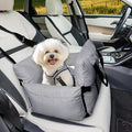Dog Car Seats for Small Dogs, Small Dog Bed Under 15 lbs, Puppy Car Seat for Travel, Elevated Pet Seat with Safety Belt, Non-Slip Base, and Storage Pockets (Navy)