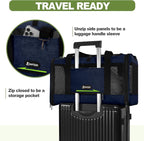GAPZER Cat Carrier 18x11x11 United Airline Approved, Soft Pet Flying Kennel | Small Dog Chihuahua Crate 5-10 Pounds, Softshell Kitty Taxi Transport Cage 18lbs, Sturdy Miniature Poodle Top Loader Vet Case