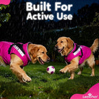 Waterproof Dog Rain Coat, Reflective Safety Strips & Leash Hole – Lightweight Adjustable Jacket for Medium Breeds - S, Pink