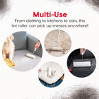 IRIS USA Large Lint Roller with Extension Pole, Storage Box, Refills | Comes With Lint Roller Cover, Extra Refills*6: 90 Sheets/Roll- 540 Sheets Total, Easy Tear Design, Pet Hair Remover