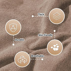 Couch Cover for 3 Cushion Sofa, Cat Scratch Proof Couch Protector Washable Sofa Covers Sectional Couch Covers for Dogs Soft L Shape Sofa Slipcover for Pets Kids, 91" x134”, Khaki