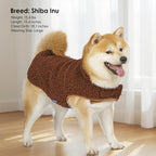 cyeollo Dog Coats Fleece Furry Reversible Turtleneck Sweater Thick Dog Jackets for Winter Warm Clothes Cold Weather Coats for Small Dogs Brown Apparel