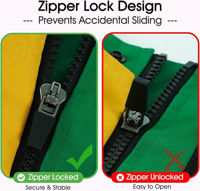 Lelepet Large Dog Raincoat with Harness, Green, XXL | Waterproof full body for rainy walking hiking, Adjustable detachable hood for flexible wear, Reflective stripes ensure safety