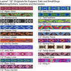 LupinePet Originals 1/2" Rain Song 6-foot Padded Handle Leash for Small Pets