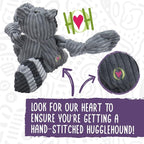 HuggleHounds Knottie Plush Dog Toy - Dog Stuffed Animal Toy, Puppy Toys, Squeaky Dog Toy for Small, Medium & Large Dogs, Durable Plush to Keep Them Busy - Nibblet Anteater, Large