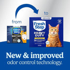 Fresh Step Advanced Heavy Duty Multi Cat Clumping Cat Litter with Febreze Freshness, Low Dust, Odor Control with Ammonia Block Tech, Compatible in Automatic Litter Boxes, 17.5 lb | Heavy Duty, Odor Control, 3X Odor-Eliminating Carbon, Ammonia Block Tec...