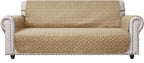 Ameritex Couch Sofa Slipcover 100% Waterproof Nonslip Quilted Furniture Protector Slipcover for Dogs, Children, Pets Sofa Slipcover Machine Washable (Sand, 68'')