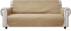 Ameritex Couch Sofa Slipcover 100% Waterproof Nonslip Quilted Furniture Protector Slipcover for Dogs, Children, Pets Sofa Slipcover Machine Washable (Sand, 78'')