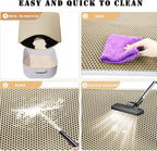 HCY&WLD Cat Litter Mat, Honeycomb Double Layer Litter Trapping Mat | Safe Materials, Soft on Paws, Waterproof Urine Proof Non-Slip, Protects Floors, Less Waste, Easy to Clean, Beige, 35" x 24"