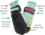 All Weather Neoprene Paw Protector Dog Boots with Reflective Straps in 5 Sizes! (Turquoise Small)