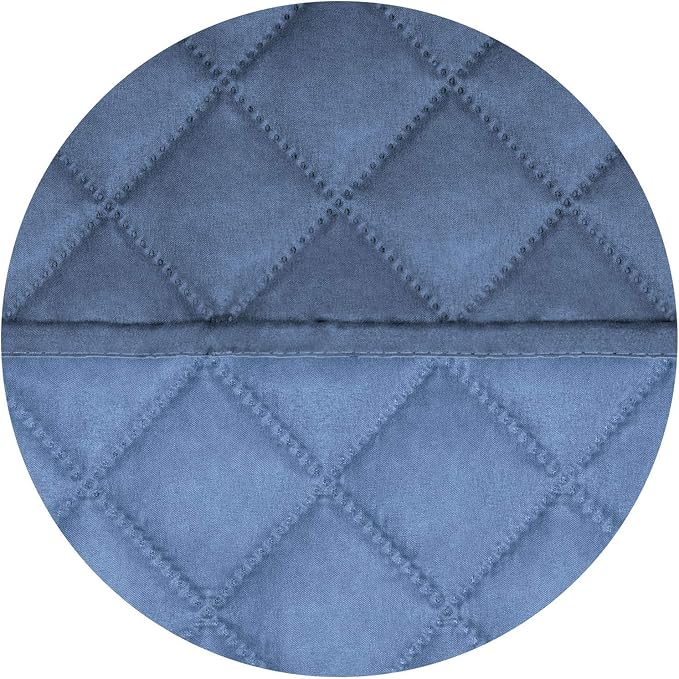 PureFit Reversible Quilted Couch Covers for Dogs Loveseat Sofa Cover 54" | Dark Blue/Light Blue, Water Resistant Couch Protector, Washable Pet Couch Cover with Non Slip and Elastic Straps For Kids