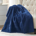 Waterproof Calming Dog Blanket for Large Dogs, Noiseless Soft Plush Pet Blanket for Bed, 500GSM Thick Faux Fur Pet Throw, Cozy Couch Furniture Protection Washable, Night Blue, 50x60IN