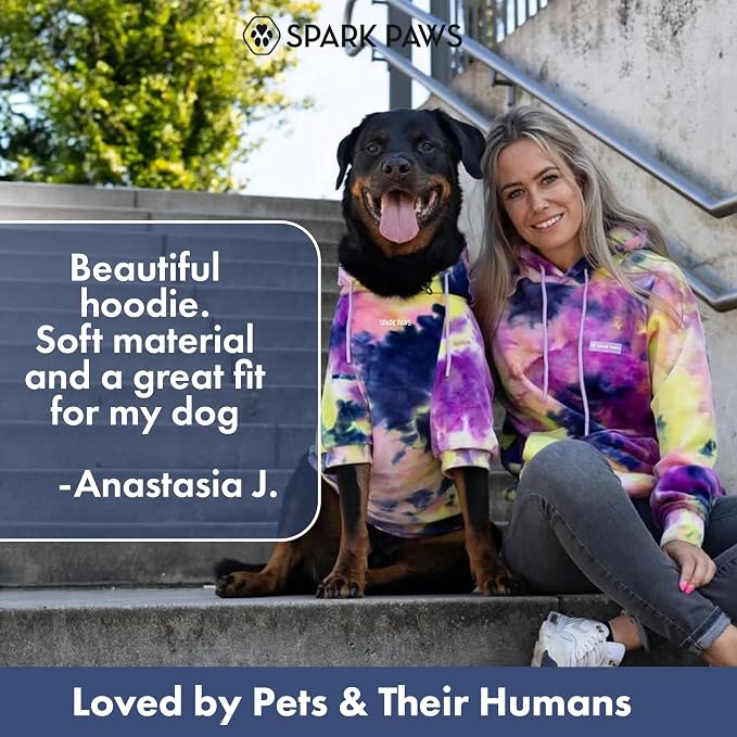 Spark Paws Dog Hoodie – Premium Dog Sweater for Small, Medium, and Large Dogs | Warm Outfits for French Bulldogs, Pitbull, Puppy, Winter Jacket Alternative - Berry Lemonade - L