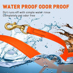 Viper Biothane K9 Working Dog Leash Waterproof Lead for Tracking Training Schutzhund Odor-Proof Long Line with Solid Brass Snap for Puppy Medium and Large Dogs, 10ft Hunter Orange