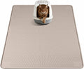 Silicone Cat Litter Mat for Litter Box 40”x40” Large Cat Mat, Khaki | Waterproof, Non-Slip, Leak-Proof Rug Mat with Lip, Easy to Clean, Extra Large Litter Catcher Mat for Floor