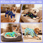 Bienbee Dog Pajamas, 4 Pack Adjustable Onesies for Small to Large Dogs XS | Dog Shedding Suit with Soft Fabric, Breathable & Stretchy, and Adjustable Back Length for Sleeping Lounging and Daily Use