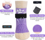SCENEREAL Anti Slip Dog Sock to Prevent Licking Paws for Hardwood Floors, Boots & Paw Protector Shoes for Hot/Cold Pavement with Grippers, Double Sides Grips for Small Medium Large Senior Dogs