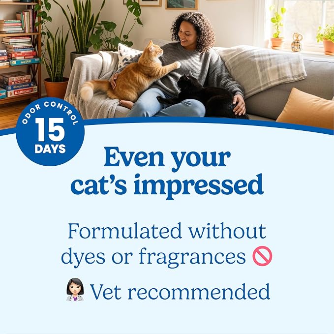 Fresh Step Advanced Simply Unscented Multi Cat Clumping Litter, Formulated with No Added Dyes or Fragrances, Ammonia Block Technology, Low Dust, 18.5 lb. Box, Pack of 2 | Formulated with No Added Dyes or Fragrances, Ammonia Block Technology, Low Dust, ...