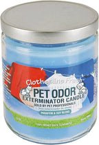 Pet Odor Specialty Pet Products Exterminator, 13 Ounce Orange Lemon Splash Jar Candle and 13 Ounce Clothesline Fresh Jar Candle