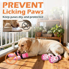 EXPAWLORER Dog Socks to Prevent Licking Paws with Grippers for Hardwood Floors Anti Slip,Glow-in-the-Dark Dog Summer Shoes Booties Boots & Paw Protectors for Small Medium Large Senior Dogs Pink XL