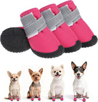 BEAUTYZOO Dog Shoes Small Size Dogs,Breathable Summer Dog Booties & Paw Protectors for Hot Pavement,Anti-Slip Sole Puppy Dog Boots for Hardwood Floors, Outdoor Walking Running,Maltese Yorkie Chihuahua