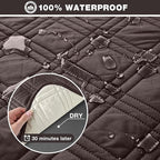 100% Waterproof Recliner Chair Cover, Non-Slip Washable Recliner Slipcover with Elastic Straps & Side Pocket, Stay in Place Furniture Protector for Dogs Cats Kids(Chocolate, 23)