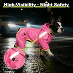 Dog Raincoat, Professional Waterproof Taped Seams for Puppies & Tiny Small Dogs (Pink, S)