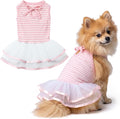 Parisian Pet Ballerina Dog Dress - Elegant Summer Clothes for Medium Dogs Girl - Stylish Pink Dog Outfit - Lightweight and Soft Puppy Clothes - Formal Pet Apparel - Designer Dresses for Dogs