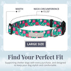 Lucky Love Dog - Adjustable Dog Collar with Easy Click Buckle for Large Dogs, Durable, & Comfortable for Male & Female Dogs, Pet Collar for Puppies & Adult Ones - Penny, Large