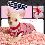 FUAMEY Recovery Suit for Dogs, Dog Onesie for Surgery Female Surgical Suit | Female Dog Onesie for Heat Cycle, Dog in Heat Diapers, Dog Wound care, Spay Cone Alternative after Surgery Rose Stripes L