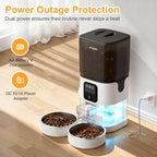 Automatic Cat Feeder with Camera for Two Cats, 1080P HD Video with Night Vision, 2.4G WiFi Auto Dog Feeder with 2-Way Audio for Cat & Dog, Low Food & Motion & Sound Alerts Timed Pet Feeder 7L