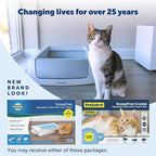 PetSafe ScoopFree Crystal Litter Tray Refills – Premium Blue Crystals, 6-Pack – Disposable Tray – Includes Leak Protection & Low Tracking Litter – Absorbs Odors on Contact